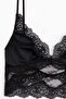 Microfibre and lace bralette - 5