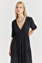 Women's V-Neck Textured Dress - 6
