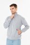 Men's Full Zip Cotton Tracksuit Top Gray Melange 9507-g - 4