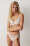 Padded underwired microfibre and lace bra - 5