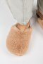Gaye Women's Plush Flat Tan Slippers - 8