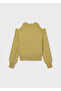 Girl's Shoulder Detailed Turtleneck Sweater 7312