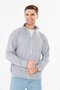 Men's Full Zip Cotton Tracksuit Top Gray Melange 9507-g - 2