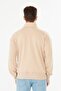 Men's Full Zip Cotton Tracksuit Top Beige 9507-B - 6