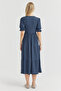 Women's V-Neck Textured Dress - 5