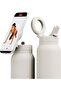 PRO Water Bottle with Sip Straw Lid, Stainless Steel, Magnetic Phone Mount - Ivory, 710ml