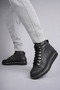 Slw206 Ottawa Lace-Up Skin Men's Daily Sports Boots St - Black - 3