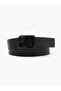 Men's Cow Leather Black Belt - 38019-0124 - 2