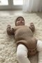 Baby Girl-Boy Stitch-Free Oversized Knitwear Sweater and Hat Set - Buttoned Bottom Raglan Sleeve 2-Piece Set - 3