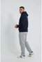 Men's Oversized Three Thread Fleece-Lined Baggy Winter Gray Sweatpants - 3