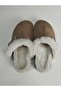 Women's Genuine Leather Genuine Fur Stone Buckle Slippers - 4