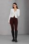 Women's Short Knit Cardigan with Finger Hole Detail and Two-Way Zipper - 3