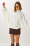 Bat Sleeve Turtleneck Knitwear Sweater Lmt0049 Kemi̇k