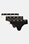 Women 3 Pieces Graphic Print Cheeky Panties, Multicolor