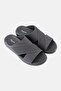 Men Textured Slip On Arabic Sandals, Grey - 3