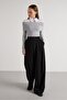 Women's Black Pleated Palazzo Pants 30068 - 2
