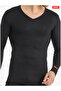 Unisex, Black, Level 2, V-Neck, Long Sleeve Thermal T-Shirt (2 Pieces) - 3