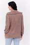 Women V-Neck Maddy Plush Sweater, Taupe - 3