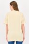 Minnie Mouse Women Crew Neck Short Sleeve Graphic Print T-Shirt, Beige - 3