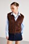 Women's Brown Plush Knitwear Vest 92 - 2