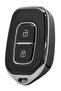 Renault Dacia Symbol Traffic Logan 2 Sandero 3 Button Nano Key Case Cover Black-Silver - 3