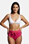 Women High Leg Brand Logo Bikini Bottom, Pink