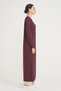 Mercerized Full Length Knitwear Long Length Cardigan 512 Burgundy - 3