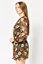 Women Floral Print Long Sleeve Playsuit, Multicolor - 3