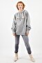 Women Graphic Hoodie Sweatshirt, Grey - 4