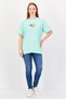 Women Crew Neck Short Sleeve The Powerpuff Girls T-shirt, Mint Green - 2