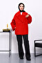 Red Double Pocket Buttoned Cashmere Coat - 2