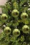 Christmas Pine Tree Ornament Green 8 cm Figured Shiny 6-Piece Cici Ball - 6