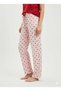 Women's High Quality Ring Viscose Strawberry Patterned Pink Comfortable Soft Stretchy Pajama Bottoms - 3