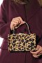 Marcona Black and Yellow Patterned Women's Evening Dress Bag