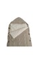 100% Organic Knitted Baby Swaddle with Fleece Inside and K Hooded Button Detail, 75 X 40 cm - 2
