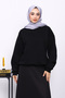 Black Crew Neck Shadon Three-Thread Sweat