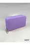 Sunii Leather Lilac Color 3 Zipper Pencil Case, School and Office Pen Holder - 2