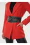 Trok Detailed Waist Belt Corset Belt Women's Belt Cowboy Belt Studded Belt - 4