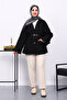 Oversized Boucle Jacket with Black Belt - 2