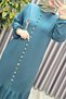 Women's Clothing Plus Size Crystal Button Dress - 2