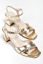 Women's Gold Heeled Shoes - 2