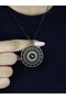 Natural Stone Citrine Natural Stone Round Model Ancient Women's Necklace Euk46S
