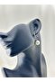 İnci Model Full Stone Sparkling Women's Earrings-Silver