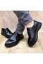 Black Thick Sole Men's Classic Shoes – Lace-Up, Orthopedic, and Suitable for Everyday Use - 6