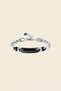 Men's Natural Stone Bracelet |   Stylish Design with Tiger's Eye and Obsidian Stone Combination and Steel Detailing - 2