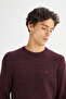 Burgundy Men's Sweater L2520364810 - 4