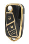 Fiat Fiorino Linea Boxer Ducato Jumper Boxer 3 Button Nano Key Case Cover Black-Gold - 2