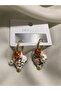 Pink Charm Hoop Earrings - Authentic Earrings