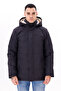 Men's Black Shearling Detachable Hood Water and Windproof Hooded Winter Coat & Jacket & Parka - 2