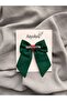 Green Christmas Gnome Embroidered Bow Children's Buckle - 4